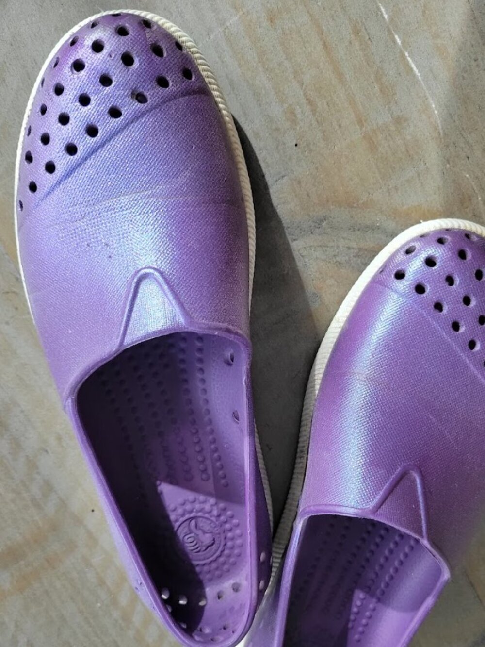 Girl's Native Slipons, Purple, Size 2